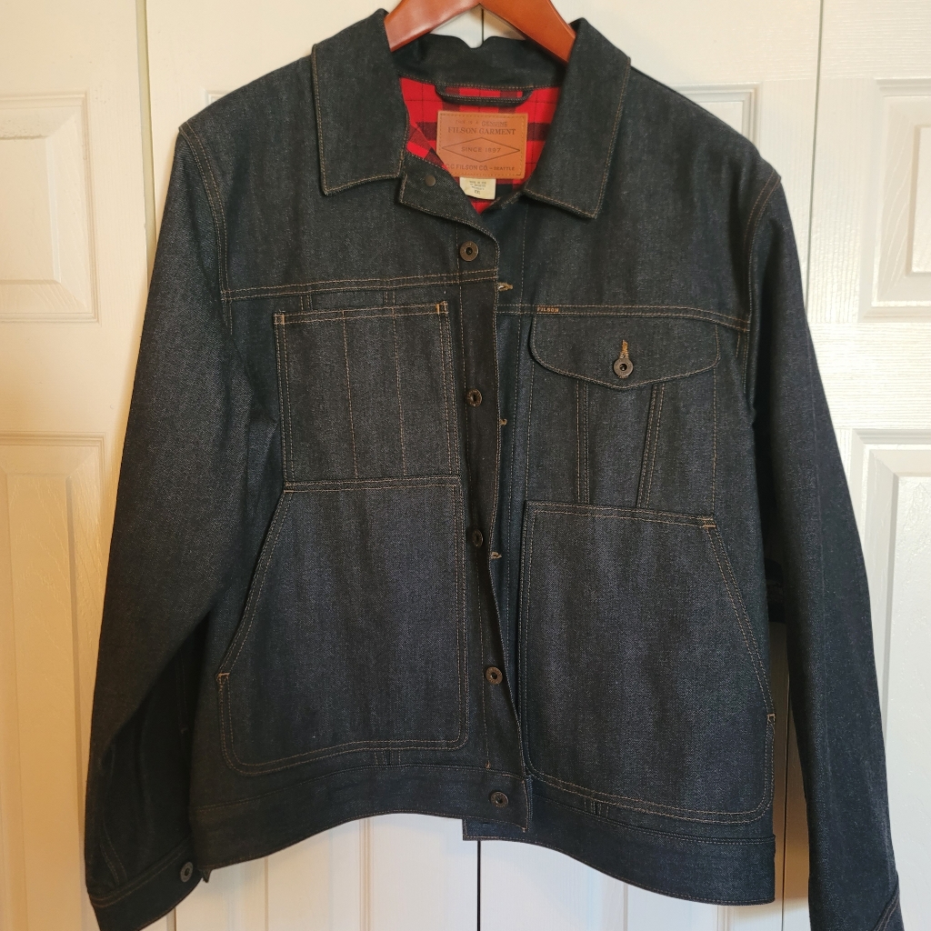 Filson Raw Indigo Short Lined Cruiser. Xxl. Blue